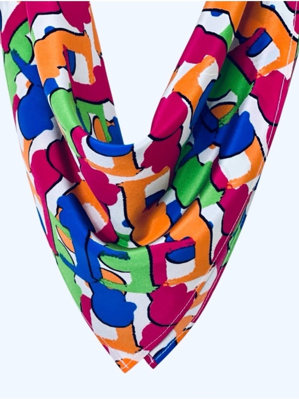 NWT SILKLETTE ‘Conversations’ 100% Fine Silk Kerchief Scarf MULTICOLOR